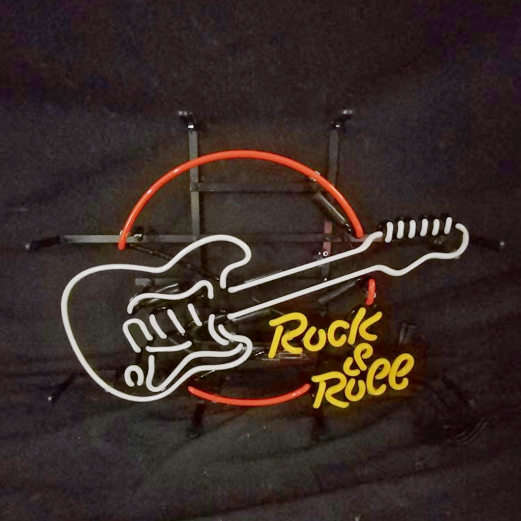 Rock & Roll Guitar Neon Sign