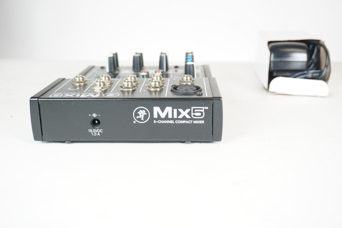 Mackie Mix5 5-Channel Compact Audio Mixer with Power Adapter Tested