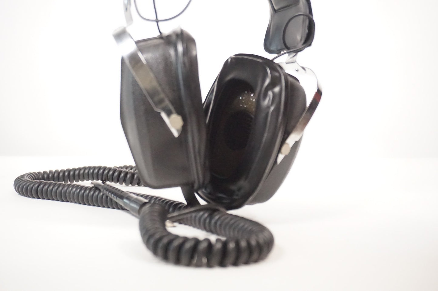 Vintage Jensen 220 Over Ear Headphones Black Stereo 3.5mm Coiled Cable Studio