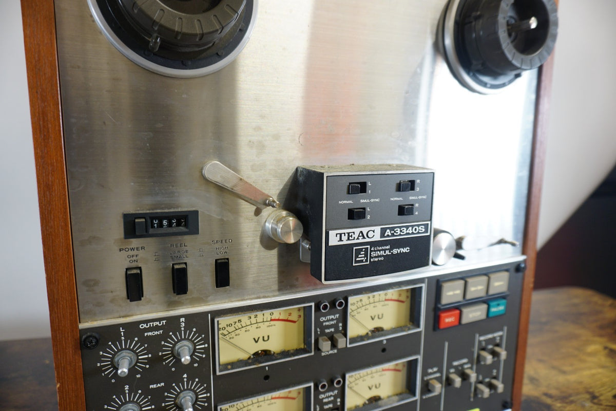 TEAC A-3340S 4-Channel Simul-Sync Reel to Reel Tape Deck Parts/Repair READ