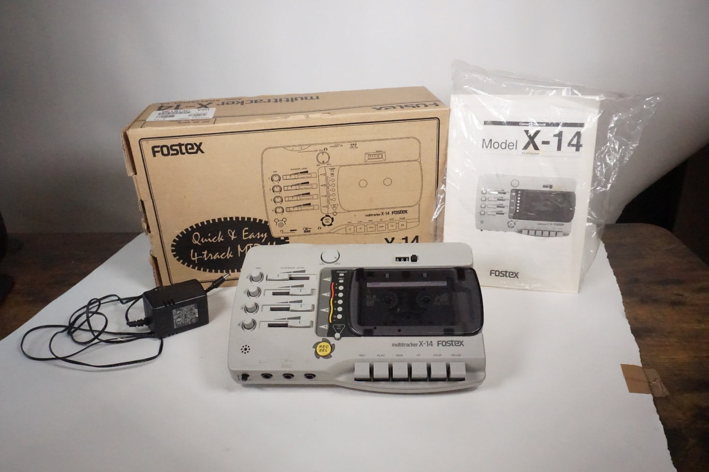 Fostex X-14 Multitracker 4-Track Built-in Mixer and Condenser Microphone