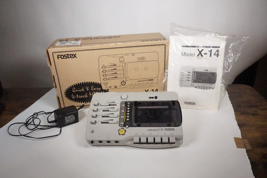 Fostex X-14 Multitracker 4-Track Built-in Mixer and Condenser Microphone