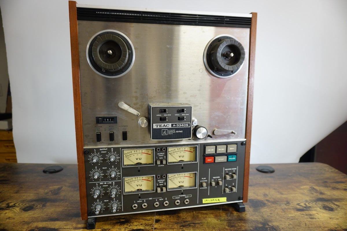 TEAC A-3340S 4-Channel Simul-Sync Reel to Reel Tape Deck Parts/Repair READ