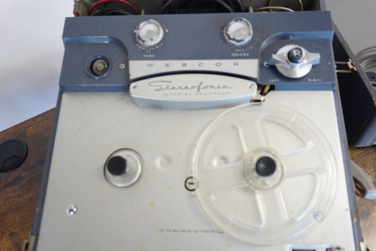 Vintage Webcor Stereofonic Imperial reel-to-reel tape recorder with Mic