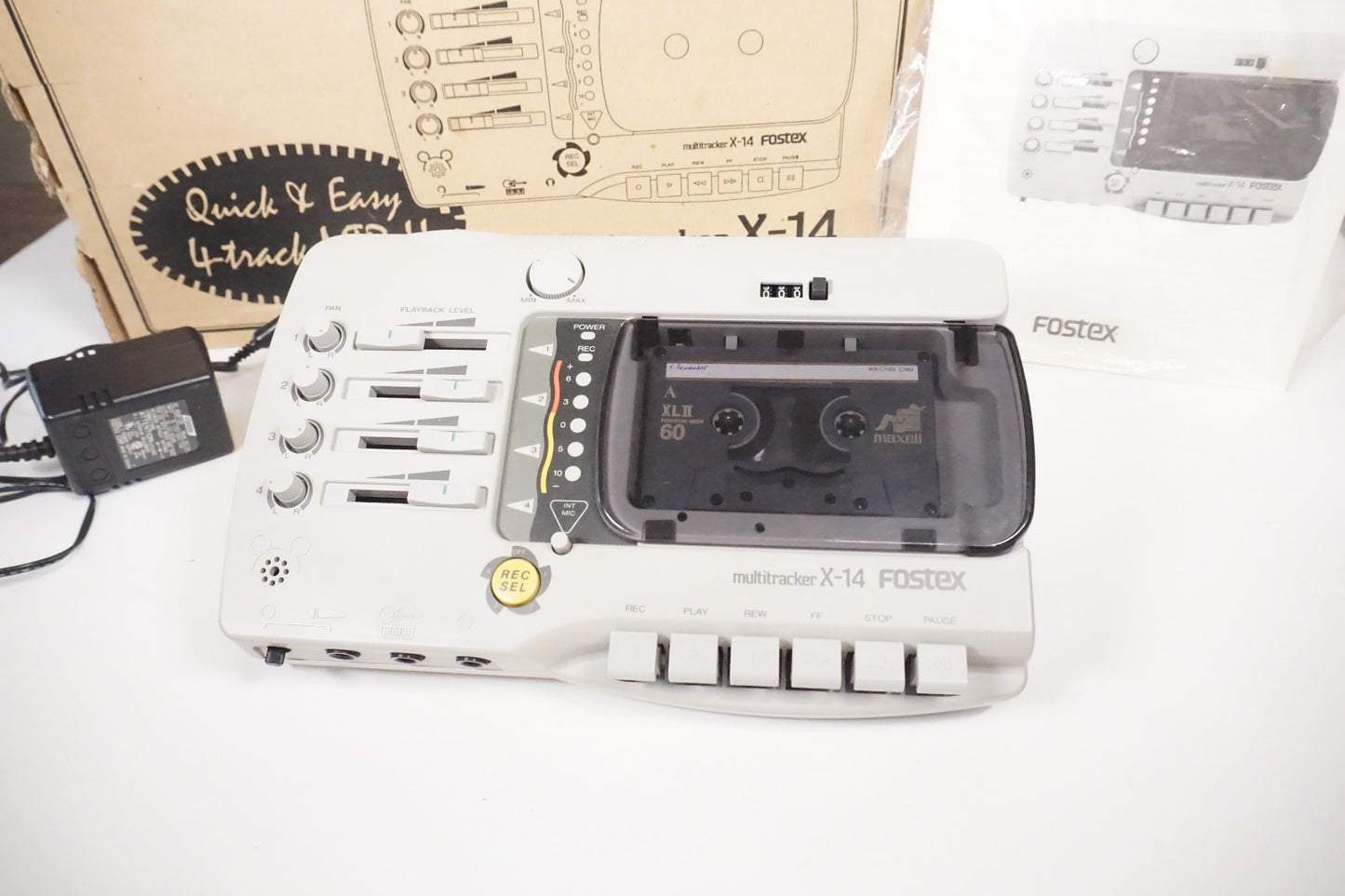 Fostex X-14 Multitracker 4-Track Built-in Mixer and Condenser Microphone