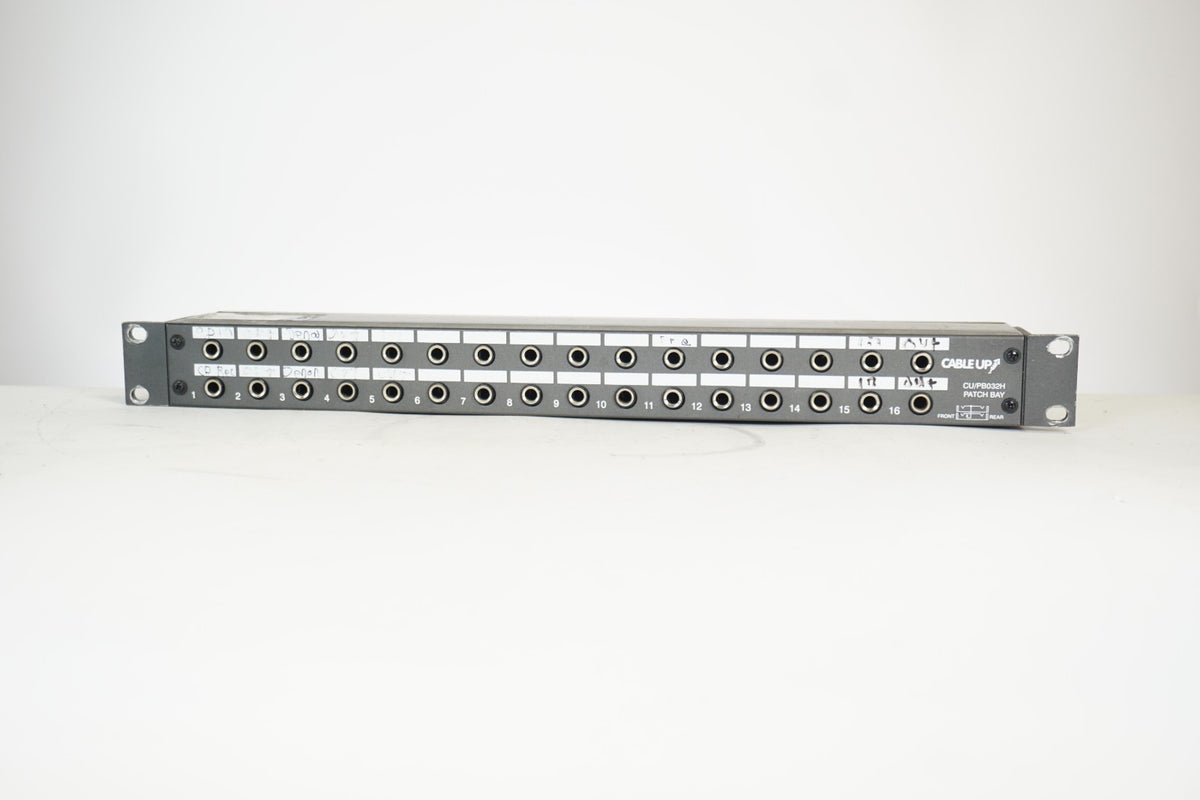 Cable Up CU/PB032H 32-Point 1/4 Inch Rackmount Audio Patchbay Tested