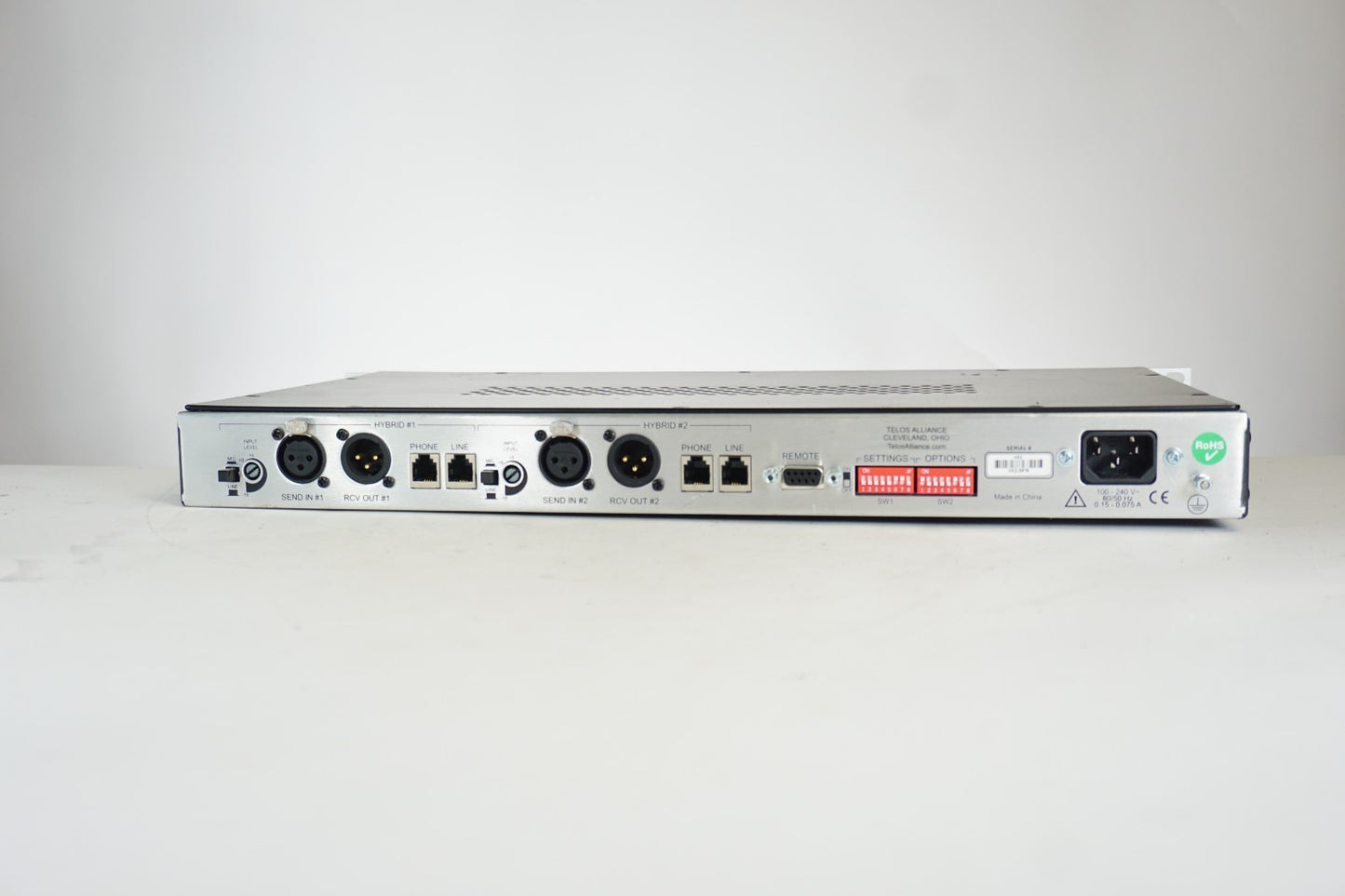 Telos HX2 Dual Digital Hybrid Broadcast Phone Line Audio Interface 2 Lines HX-2