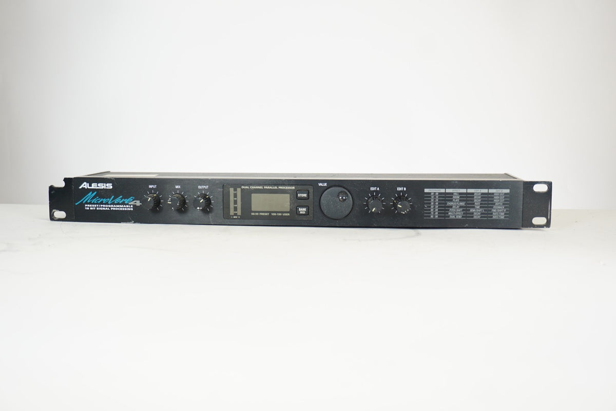 Alesis MicroVerb 4 Rack Effects Processor Bent Knobs FOR PARTS OR REPAIR
