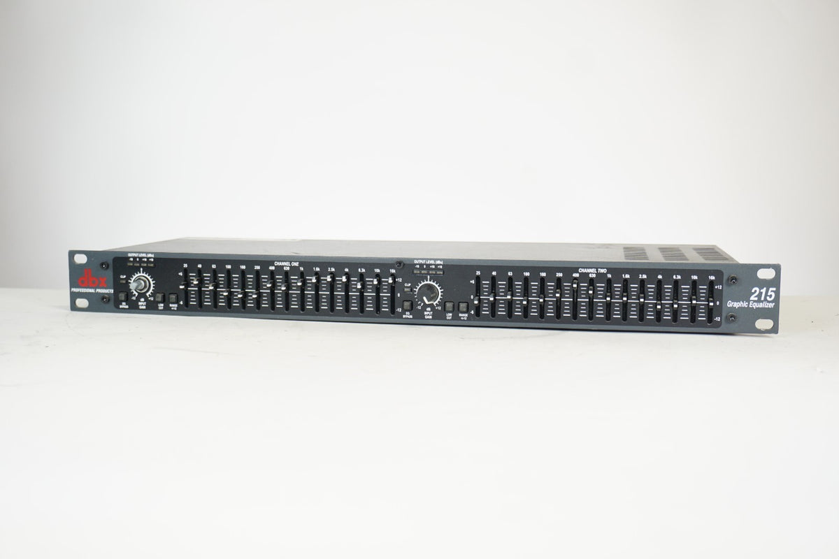 dbx 215 Dual 15-Band Graphic Equalizer Rackmount EQ Tested Working