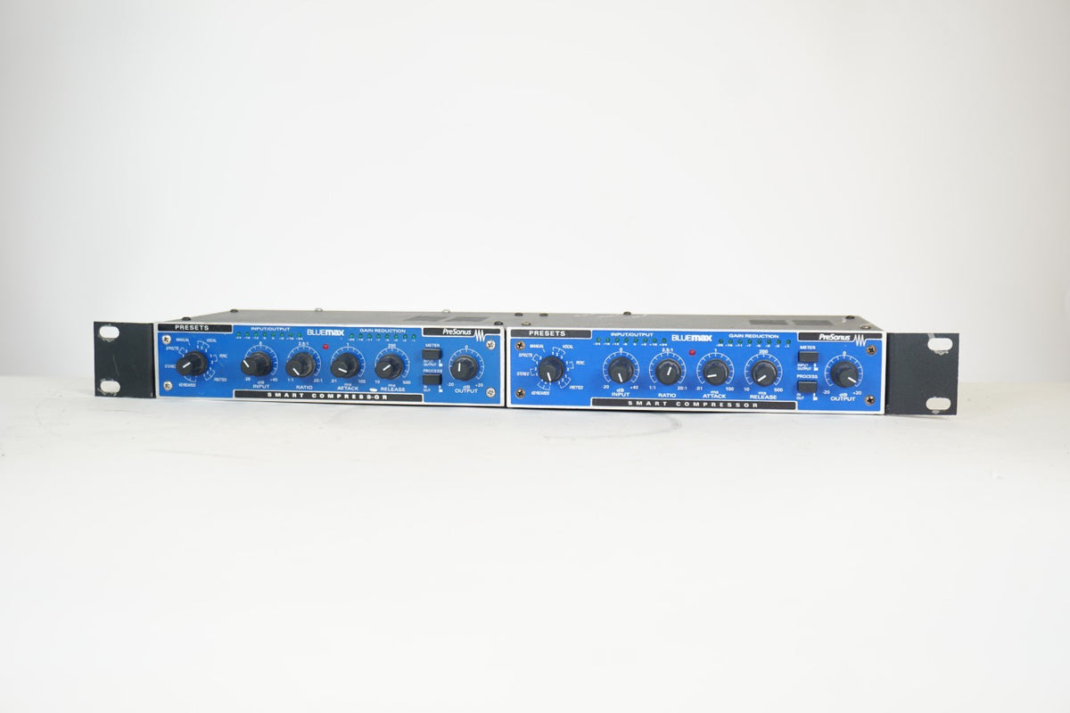 Pair PreSonus BlueMAX Smart Compressors with Rack Tray Tested Working