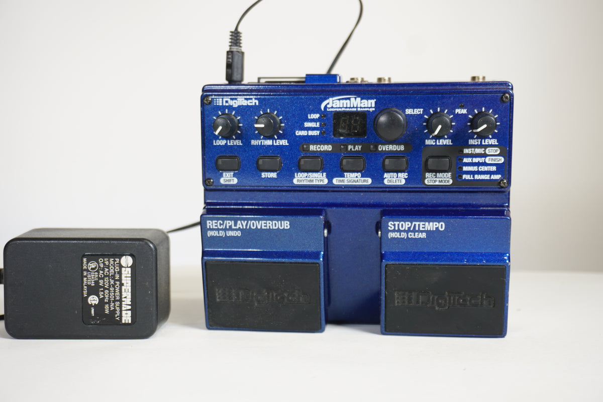 DigiTech JamMan Looper/Phrase Sampler with Power Supply - front view